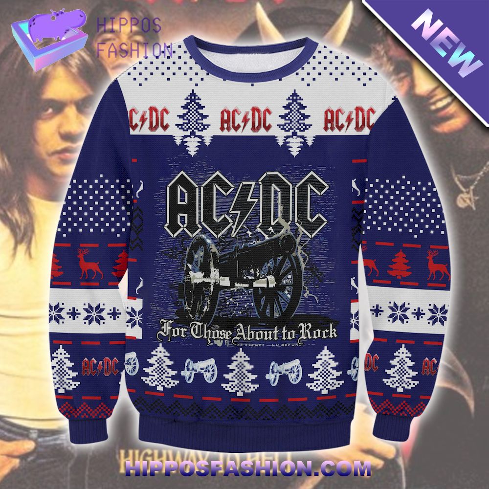 AD DC Band For Those About To Rock Ugly Sweater