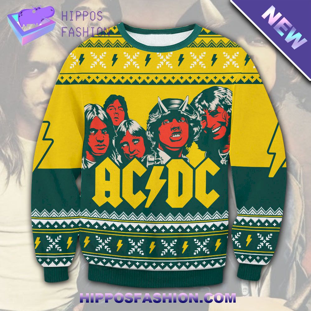 AD DC Rock And Roll Ugly Sweater
