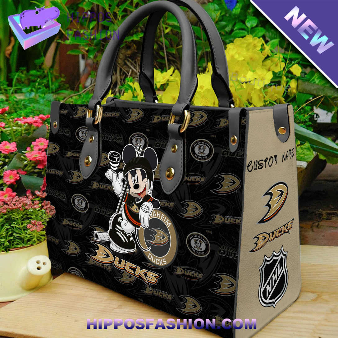 Anaheim Ducks Mickey Women Leather Hand Bag TAJAq.jpg