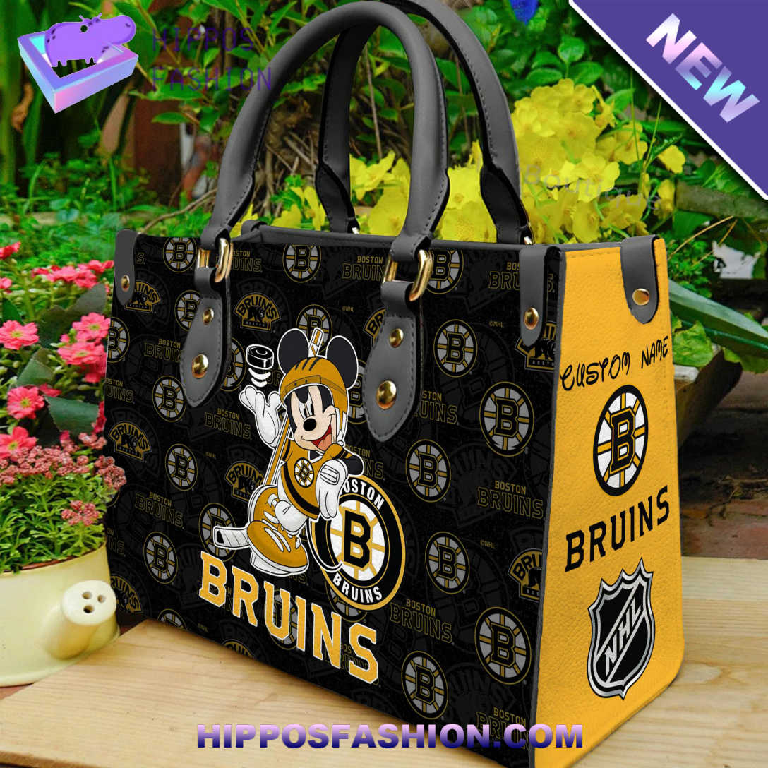 Boston Bruins Mickey Women Leather Hand Bag SNmV.jpg