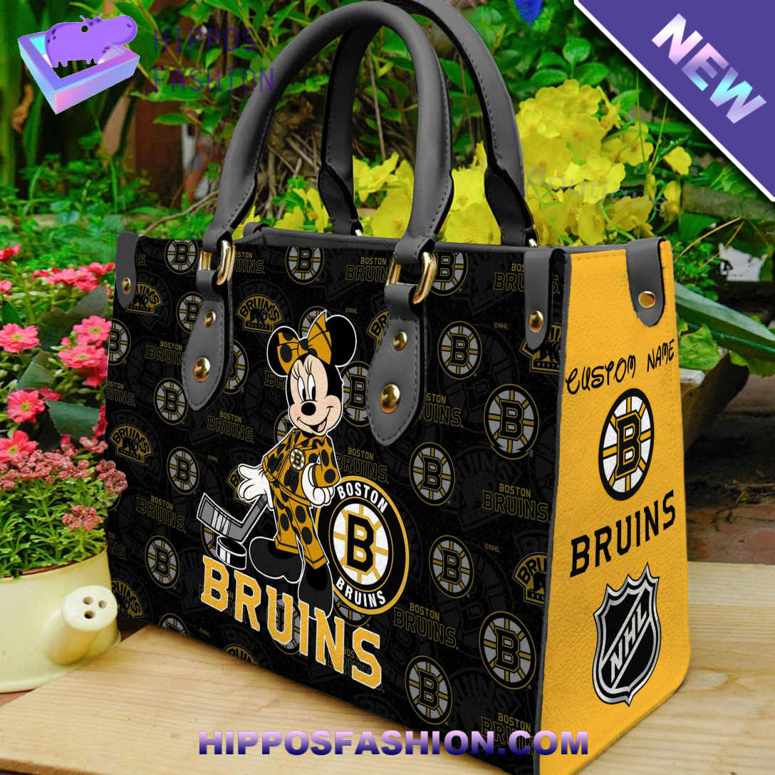 Boston Bruins Minnie Women Leather Hand Bag Ezbj.jpg