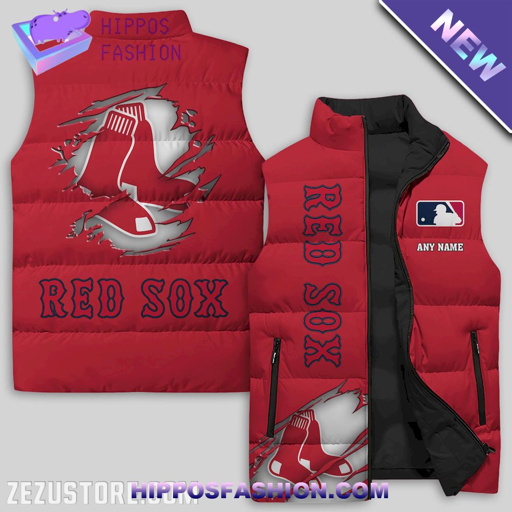 Boston Red Sox MLB Personalized Puffer Jacket - HipposFashion