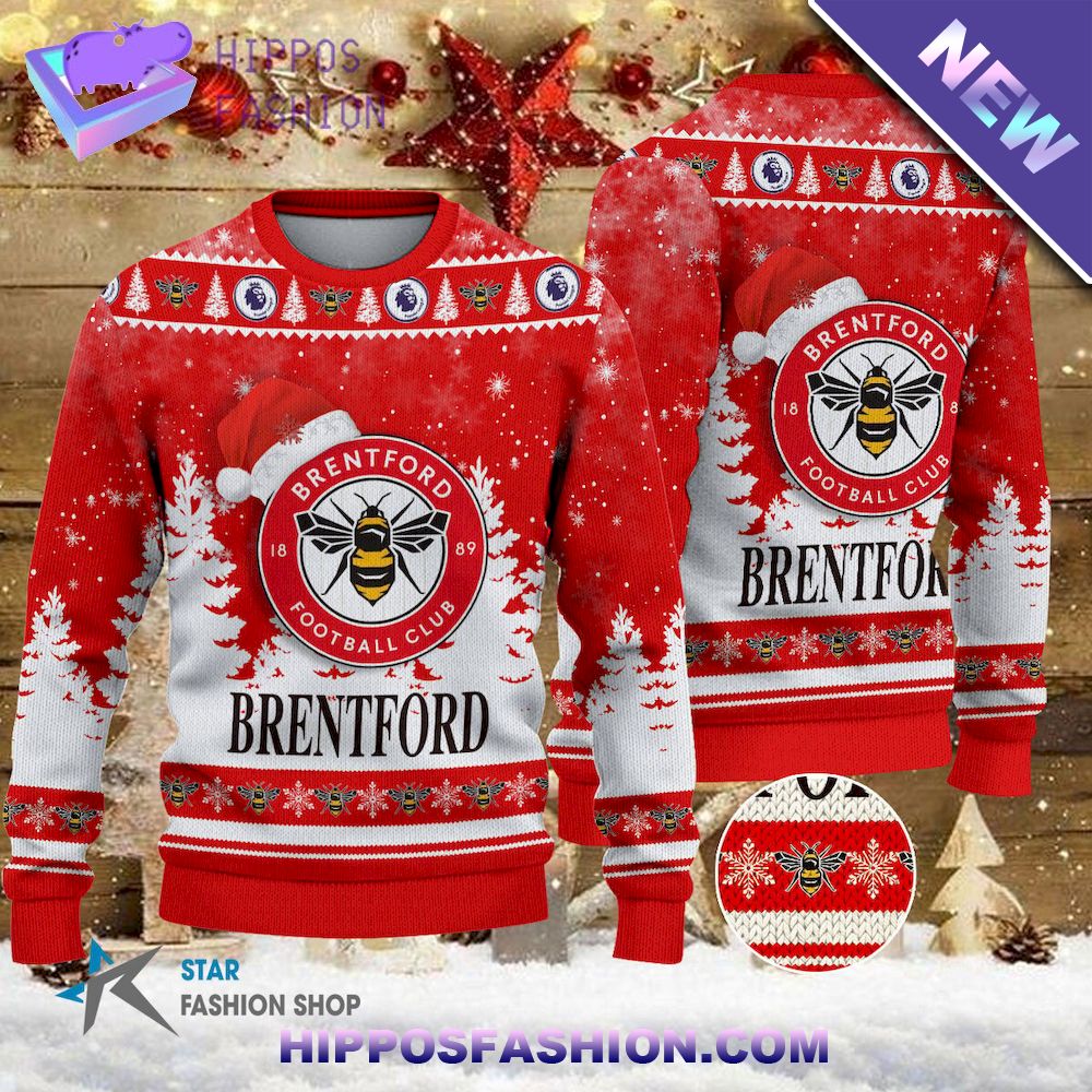 Brentford EPL Team Ugly Christmas Sweater