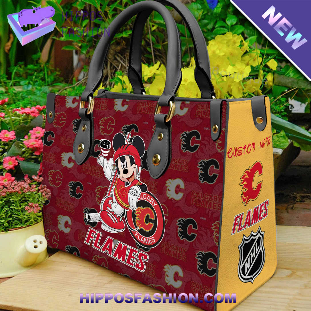 Calgary Flames Mickey Women Leather Hand Bag CZbFN.jpg