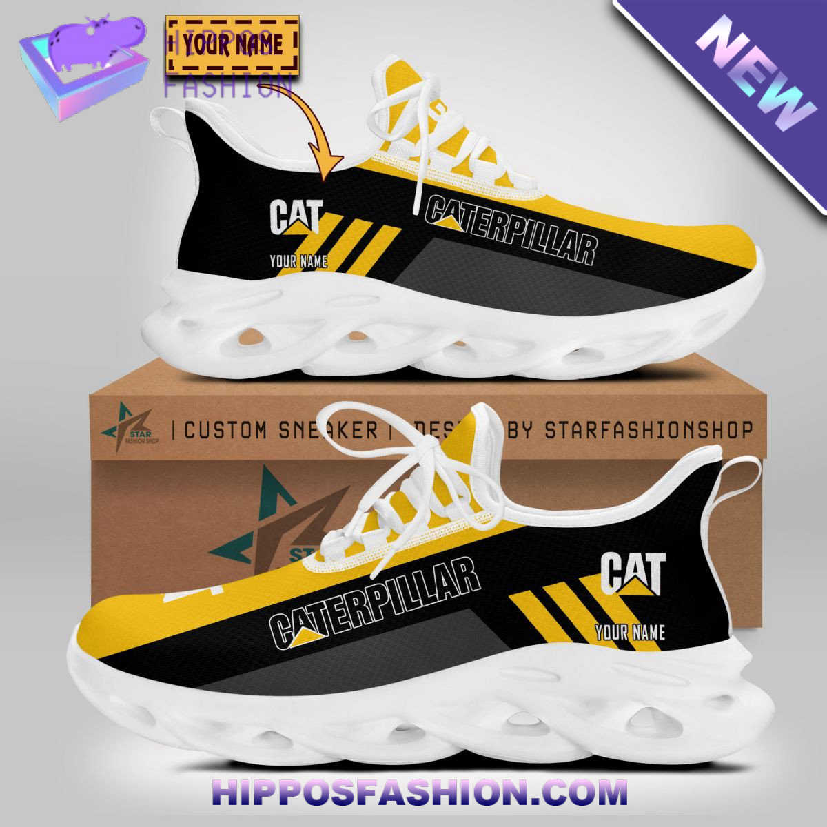 Caterpillar Inc Financial Custom Name Max Soul Shoes