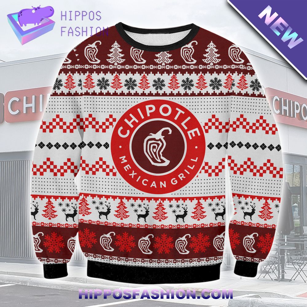 Chipotle Mecican Grill Ugly Christmas Sweater