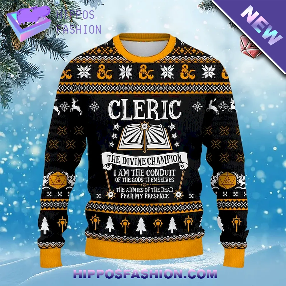 Classes Cleric Ugly Christmas Sweater