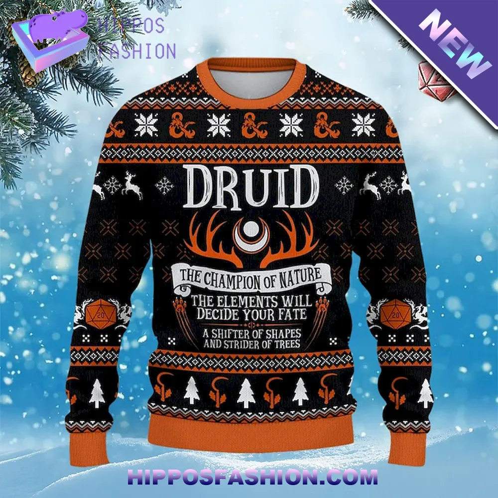Classes Druid Ugly Christmas Sweater