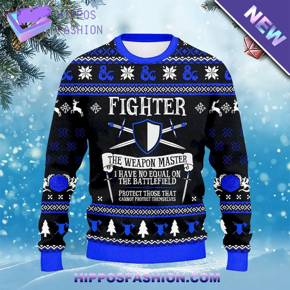 Classes Fighter Ugly Christmas Sweater