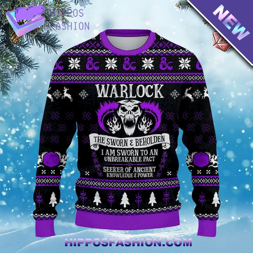 Classes Warlock Ugly Christmas Sweater