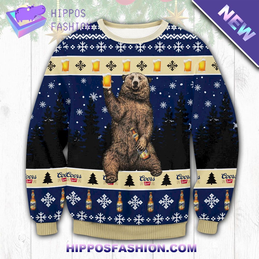 Coors Banquet Bear Beer Ugly Sweater