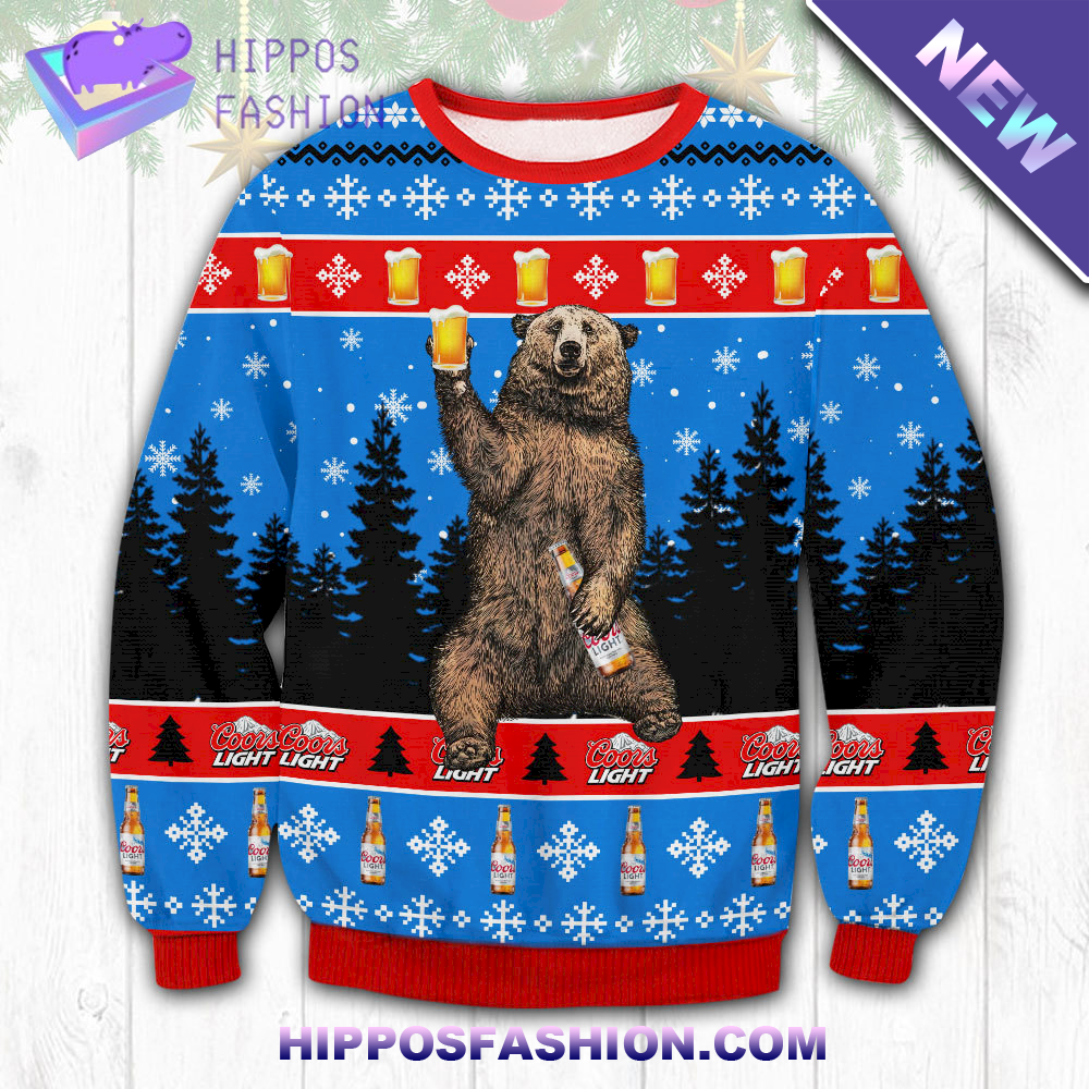 Coors Light Bear Beer Ugly Sweater