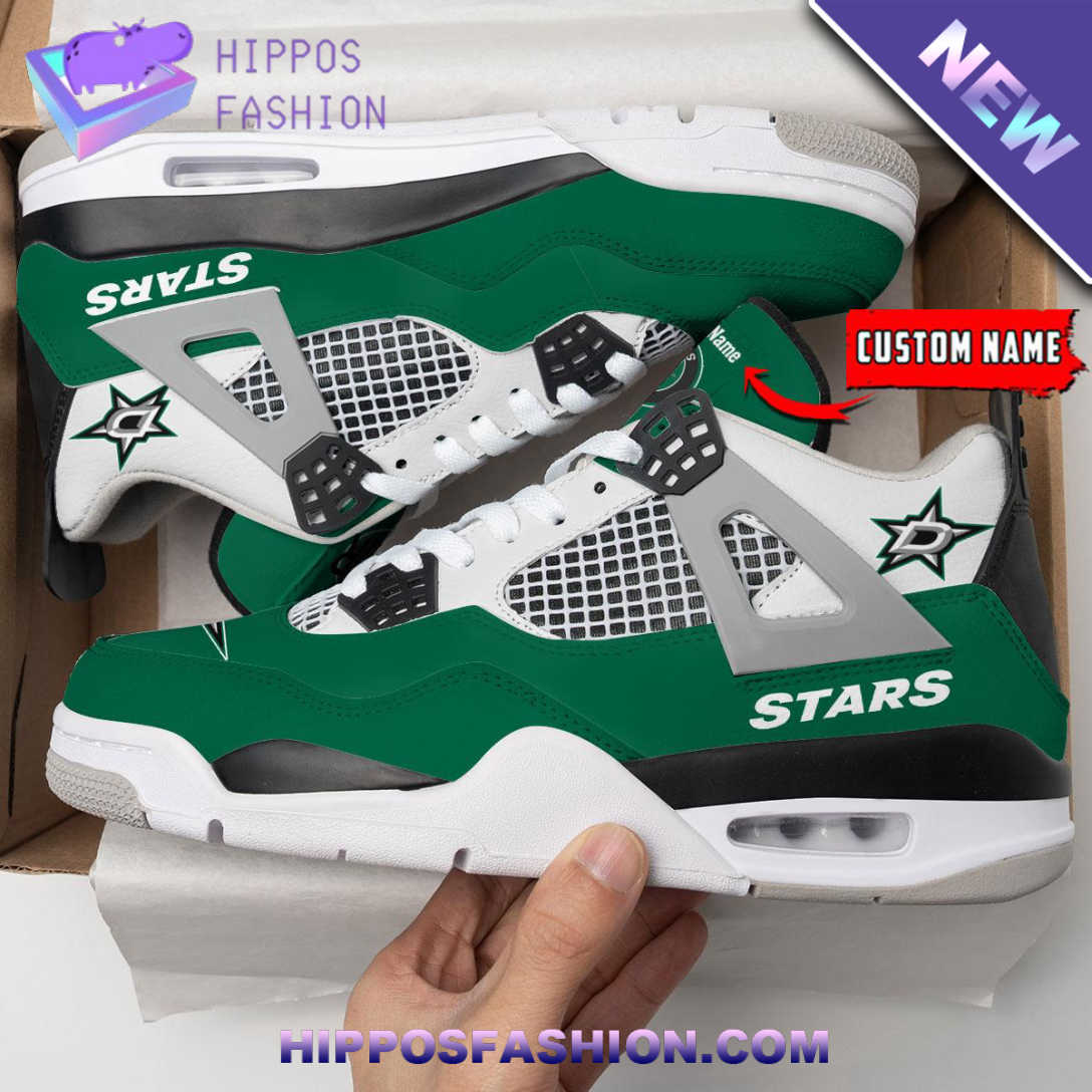 Dallas Stars Personalized Air Jordan 4 Sneaker