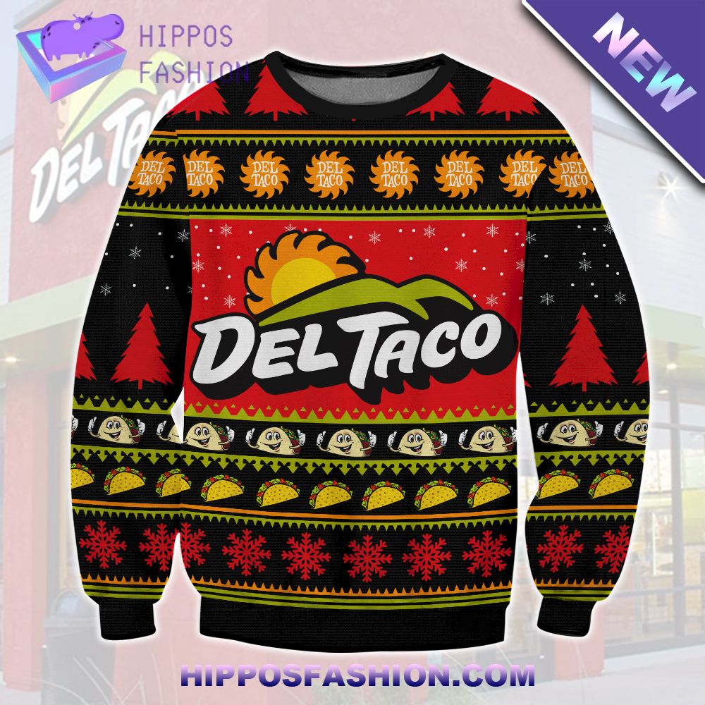 Del Taco Xmas Ugly Christmas Sweater
