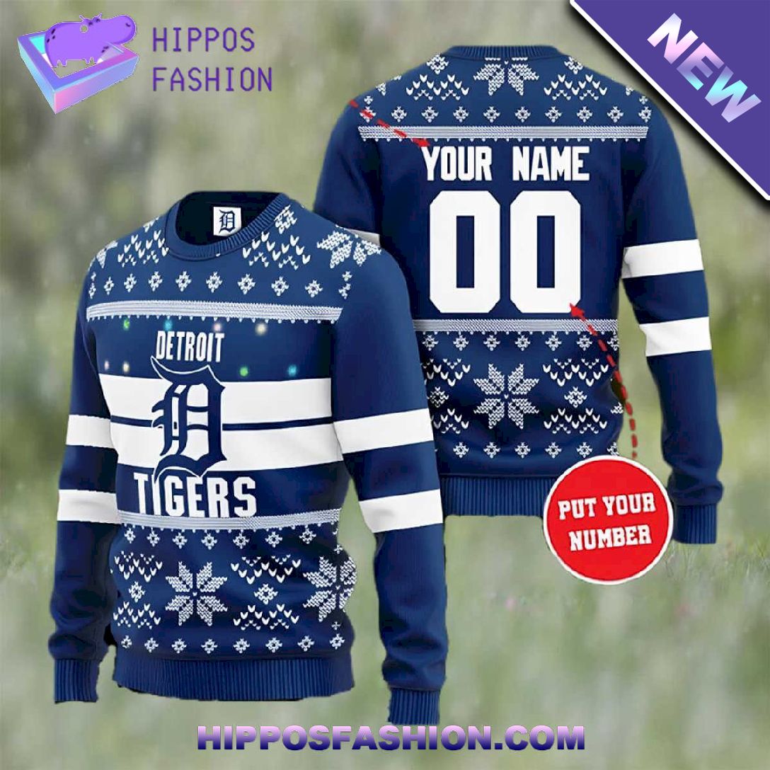 Detriot Tigers Personalized Ugly Christmas Sweater NHjJ.jpg