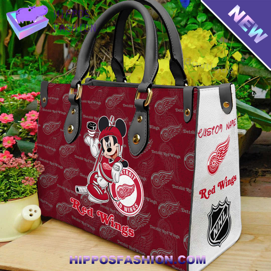 Detroit Red Wings Mickey Women Leather Hand Bag jXga.jpg