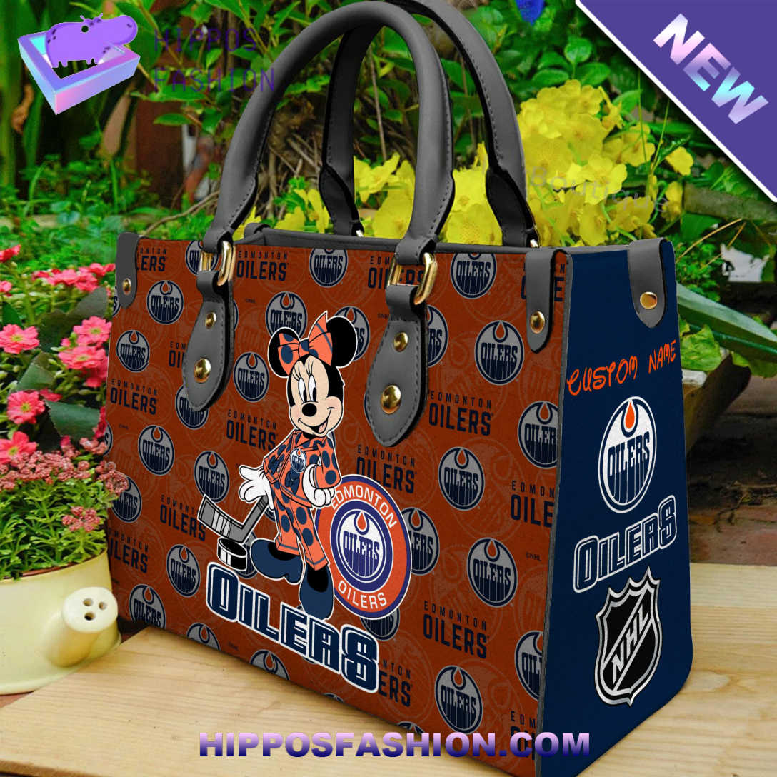 Edmonton Oilers Minnie Women Leather Hand Bag aQUlr.jpg