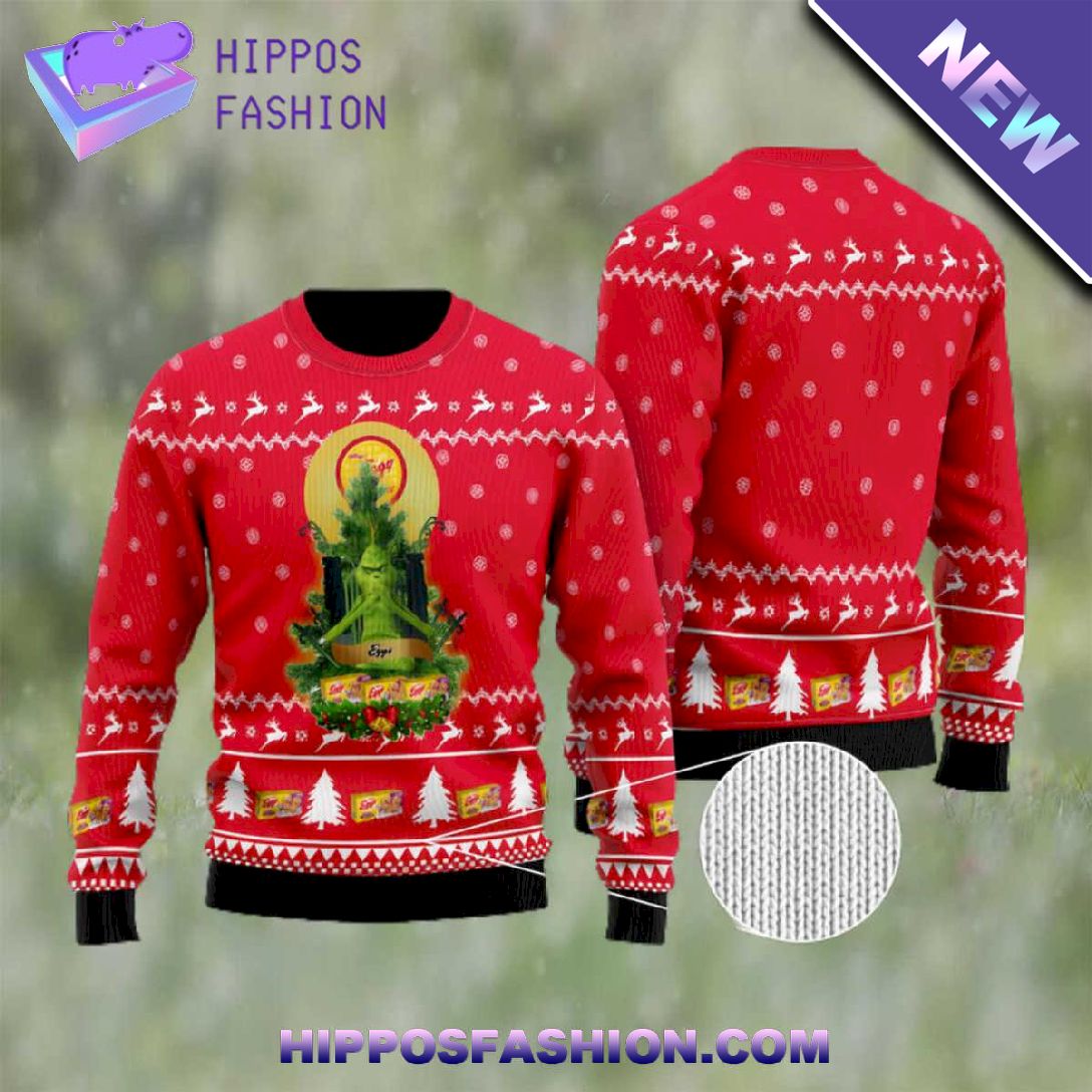 Eggo Grinch Snow Ugly Christmas Sweater - HipposFashion