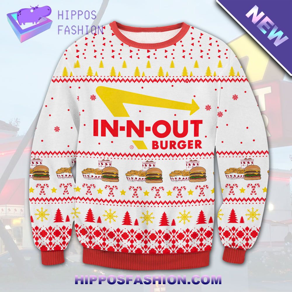 In N Out Burger Ugly Christmas Sweater