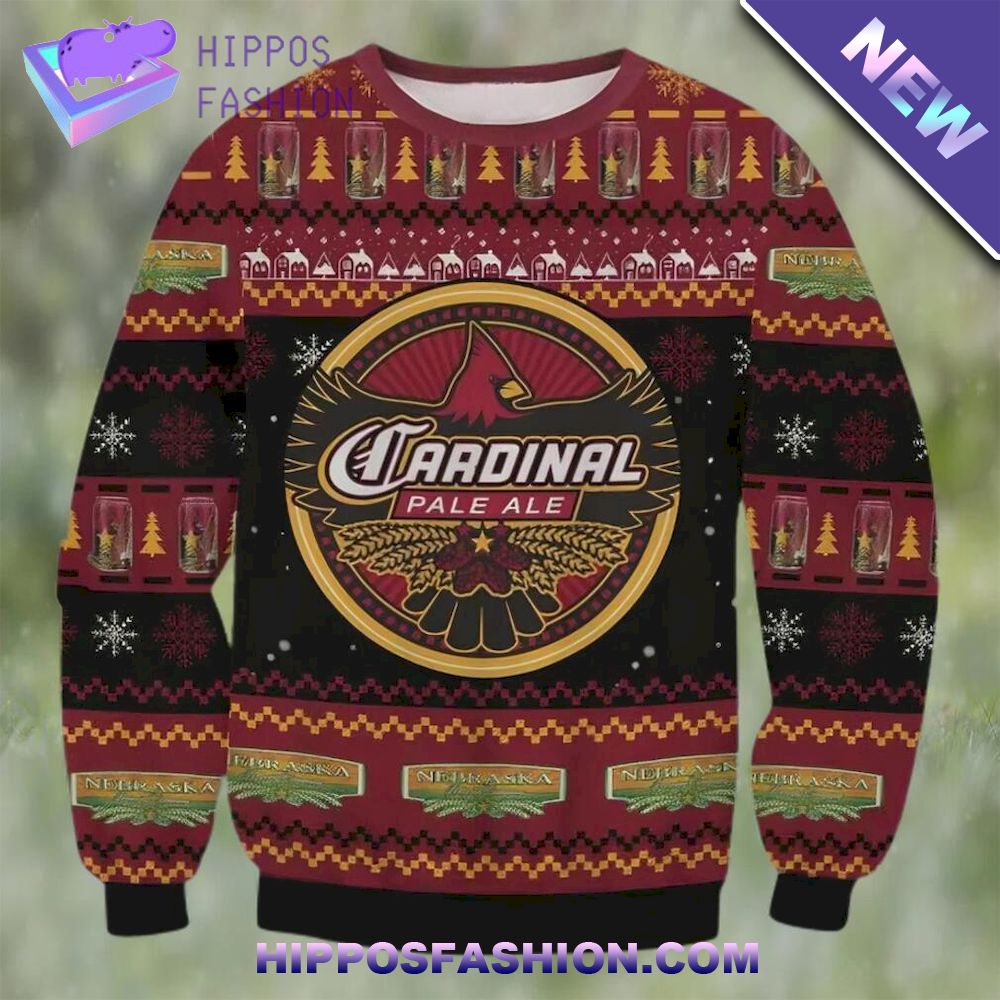 International Beer Day Cardinal Pale Ale Beer Ugly Christmas Sweater