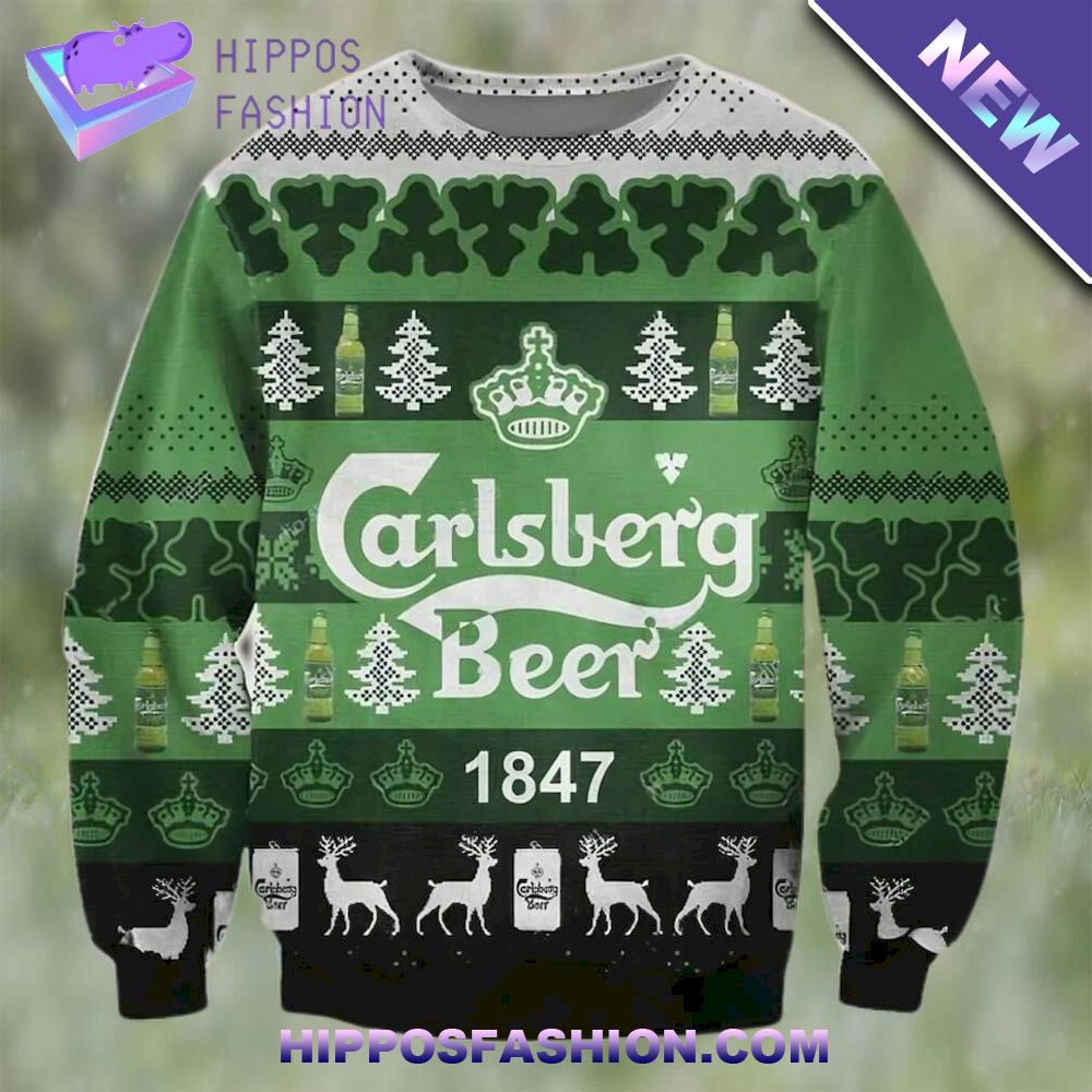 International Beer Day Carlsberg Beer Ugly Christmas Sweater