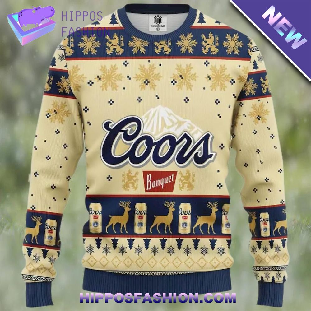 International Beer Day Coors Banquet Beer Ugly Christmas Sweater