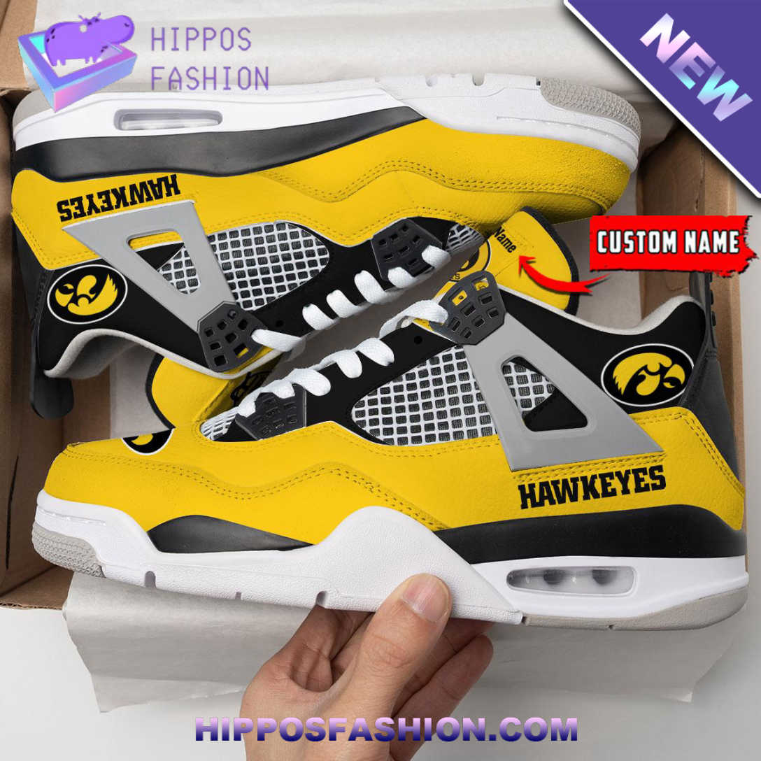Iowa Hawkeyes Personalized Air Jordan 4 Sneaker