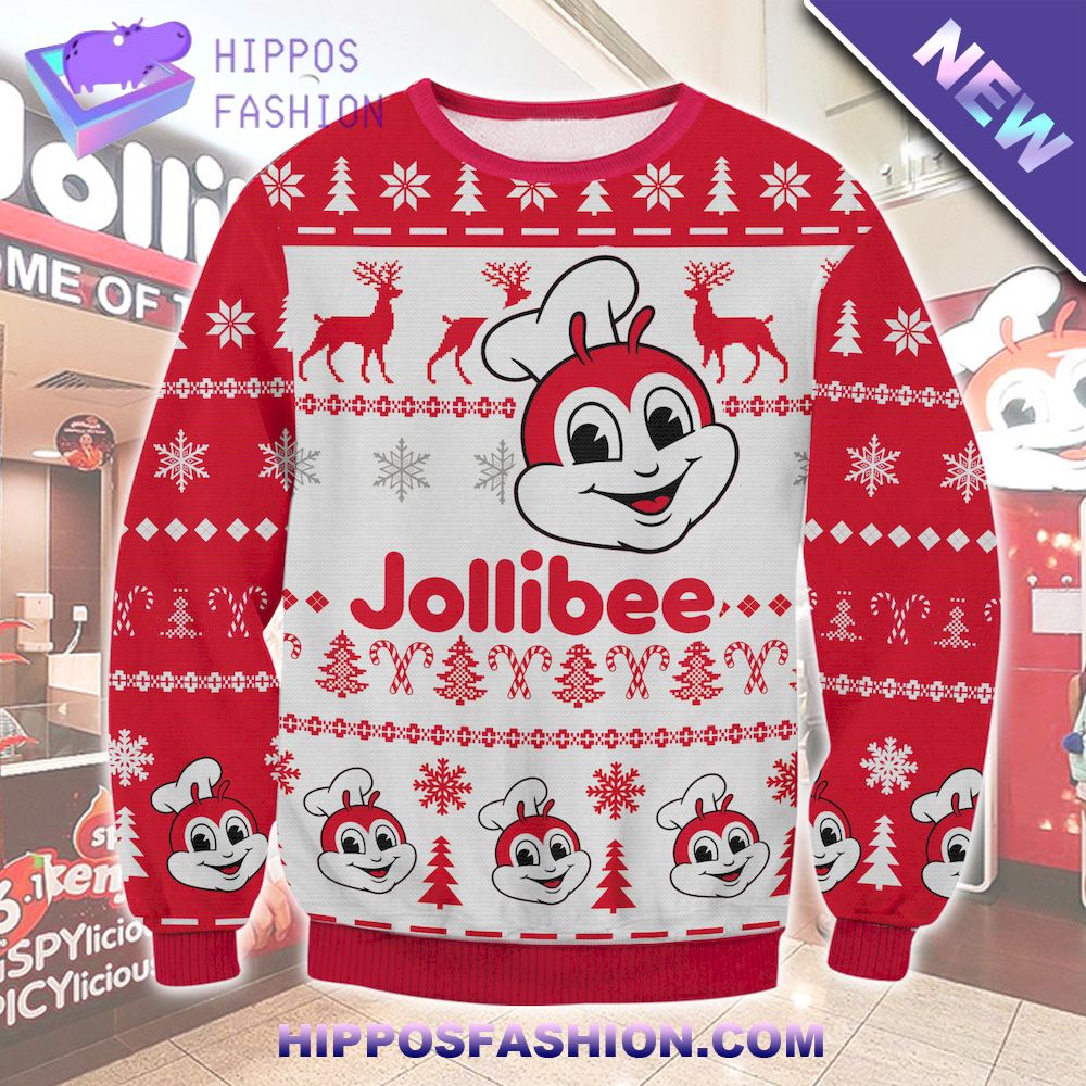 Jollibee Deer Xmas Ugly Christmas Sweater