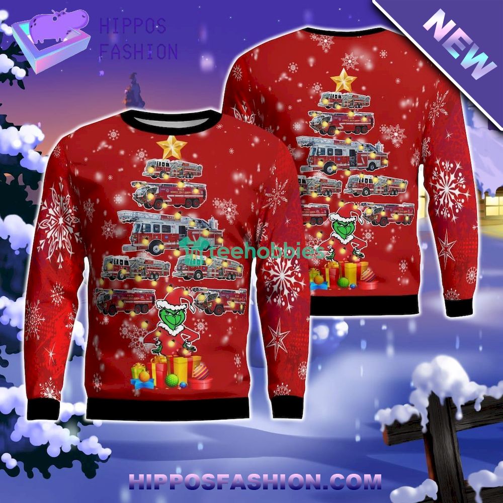 Kennedy Space Center Fire Rescue Ugly Christmas Sweater