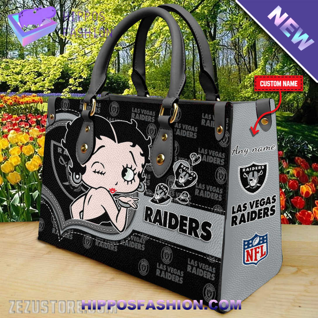 Las Vegas Raiders NFL Betty Boop Personalized Leather HandBag vfKm.jpg