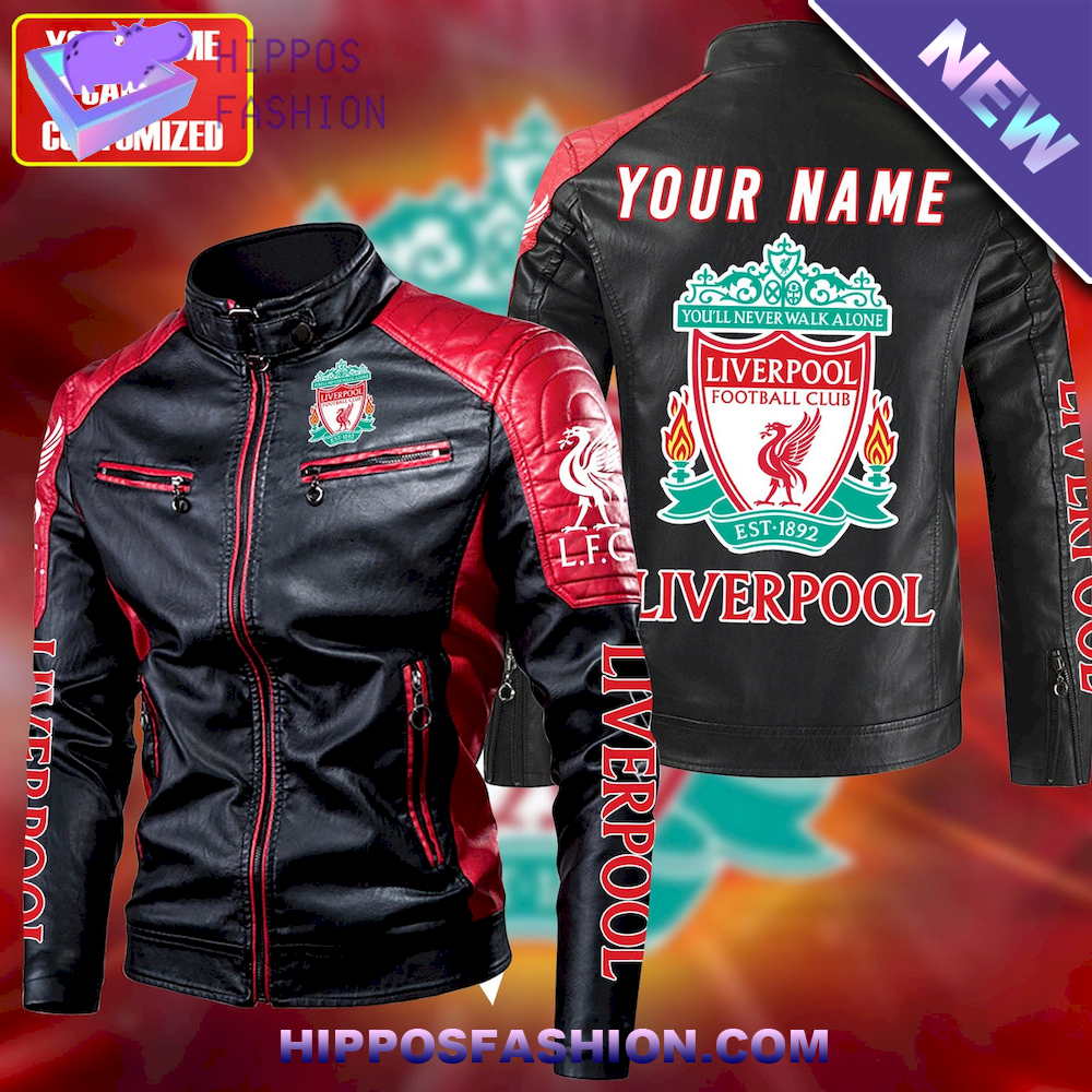 Liverpool EPL Premium Personalized Leather Bomber