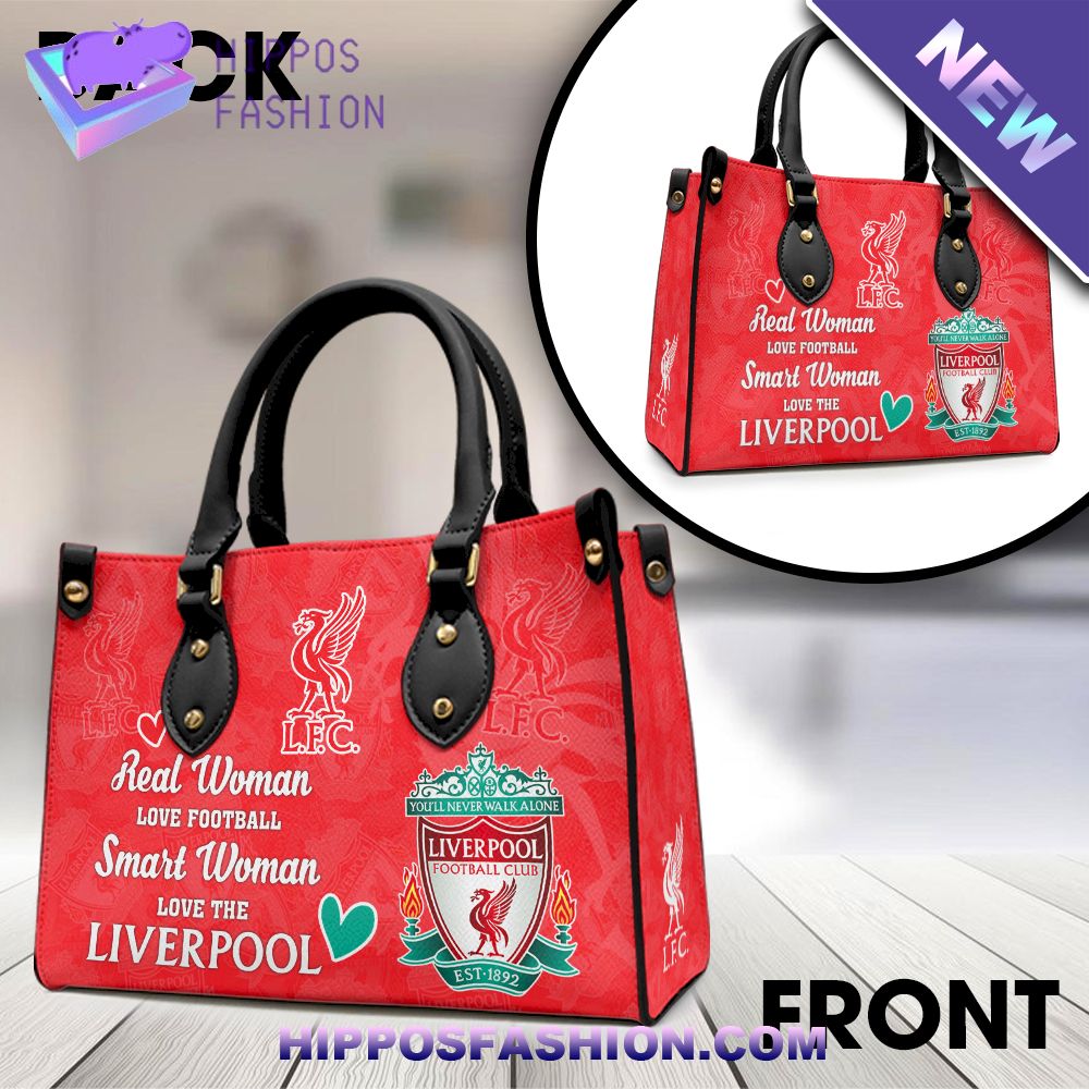 Liverpool Real Woman Love Football Personalized Leather Handbag ()