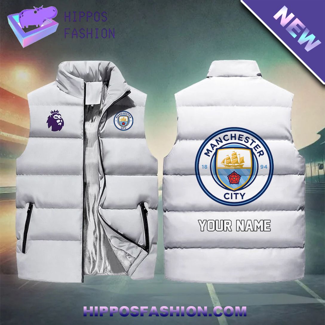 Manchester City Personalized Sleeveless Puffer Jacket