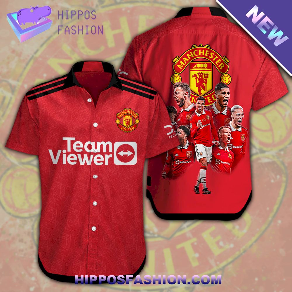 Manchester United Team Red Hawaiian Shirt