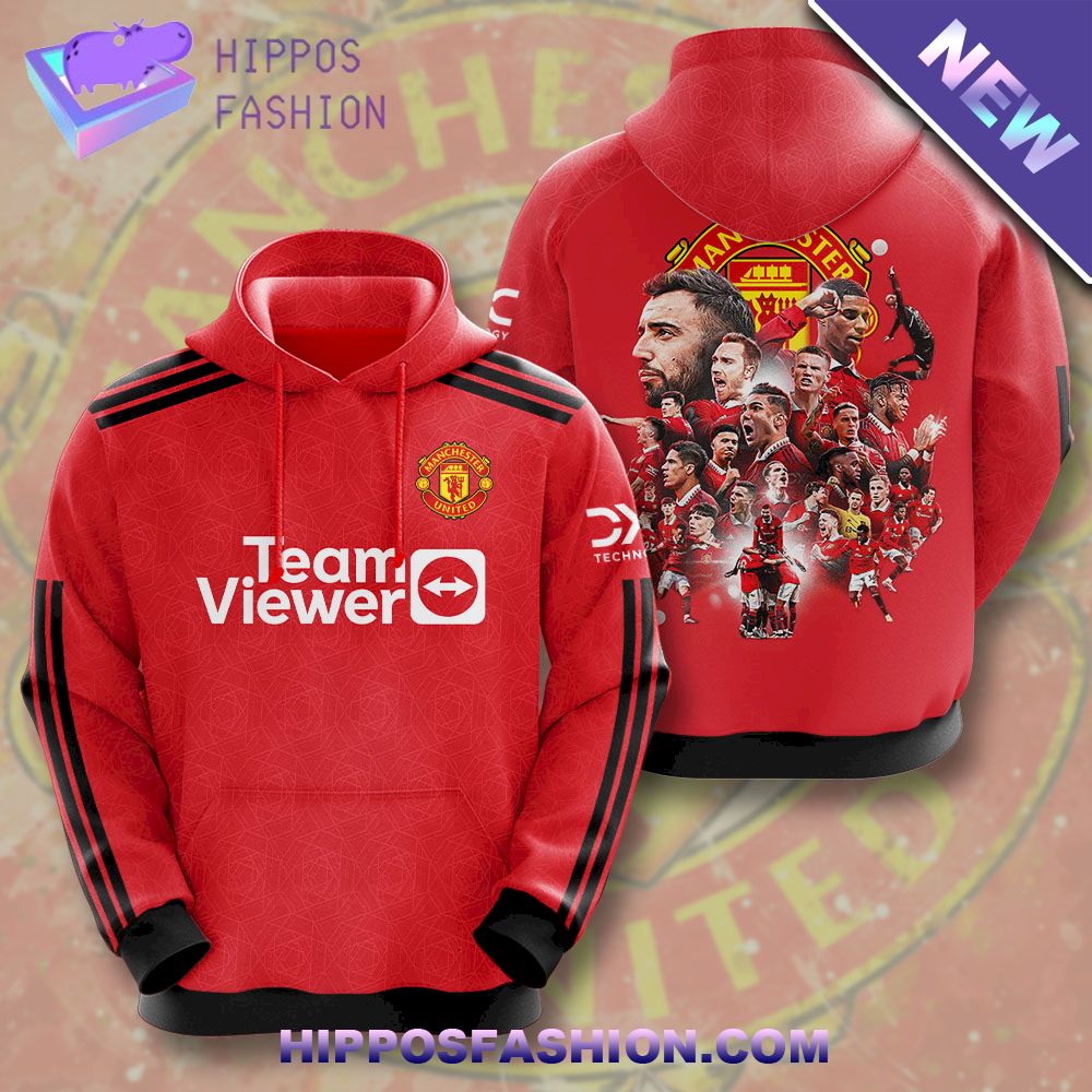 Manchester United Team Red Hoodie D