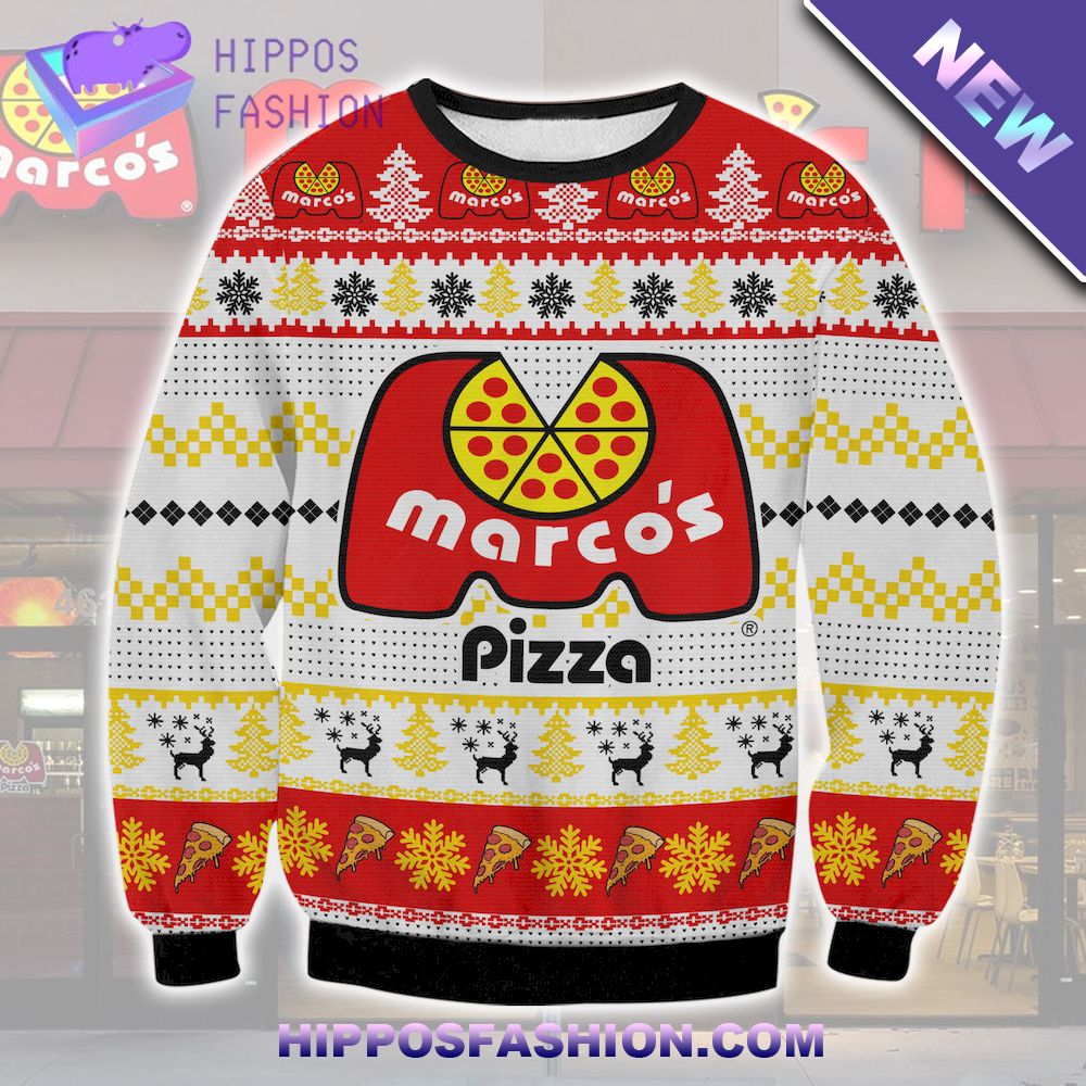Marcos Pizza Ugly Christmas Sweater