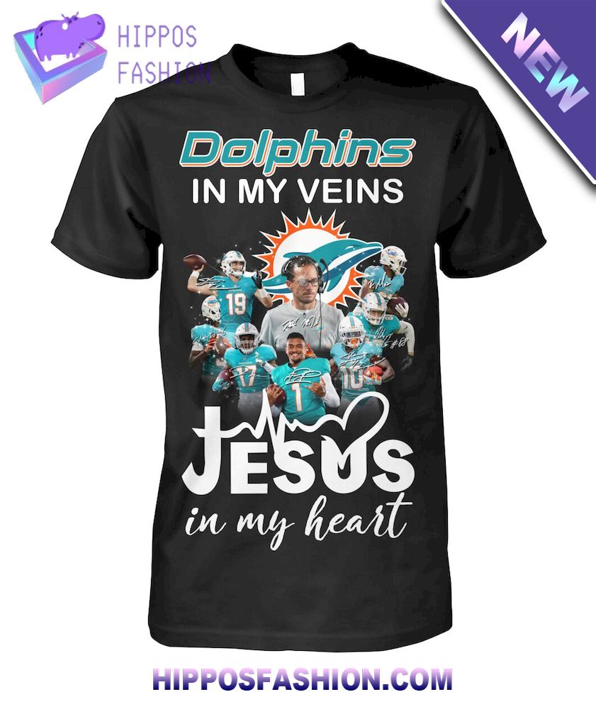 Miami Dolphins In My Veins T Shirt D