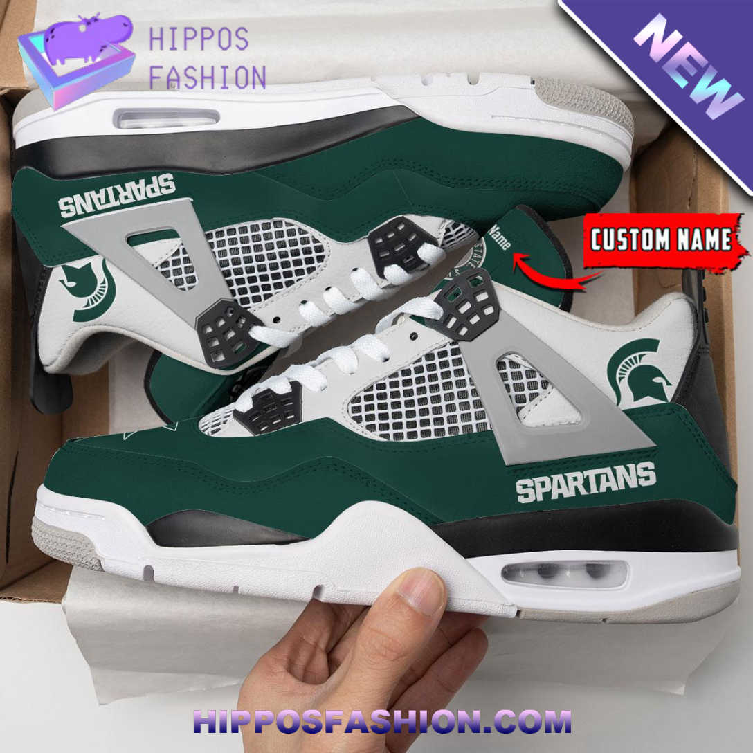 Michigan State Spartans Personalized Air Jordan 4 Sneaker