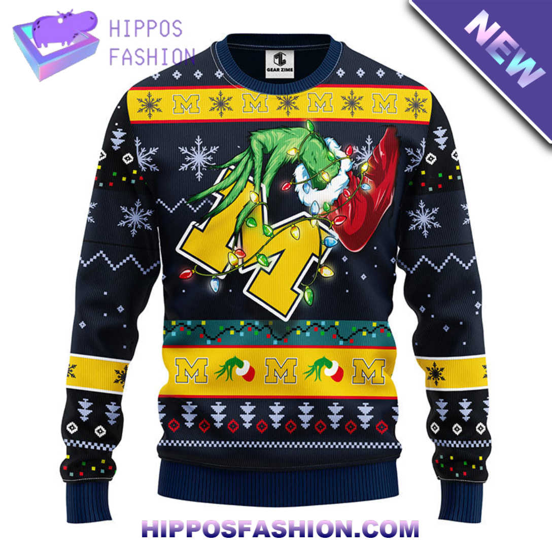 Michigan Wolverines Grinch Christmas Ugly Sweater RQUtE.jpg