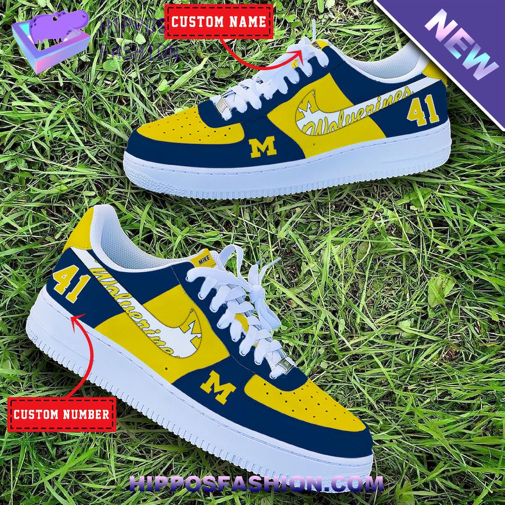 Michigan Wolverines NCAA Personalized Nike Air Force