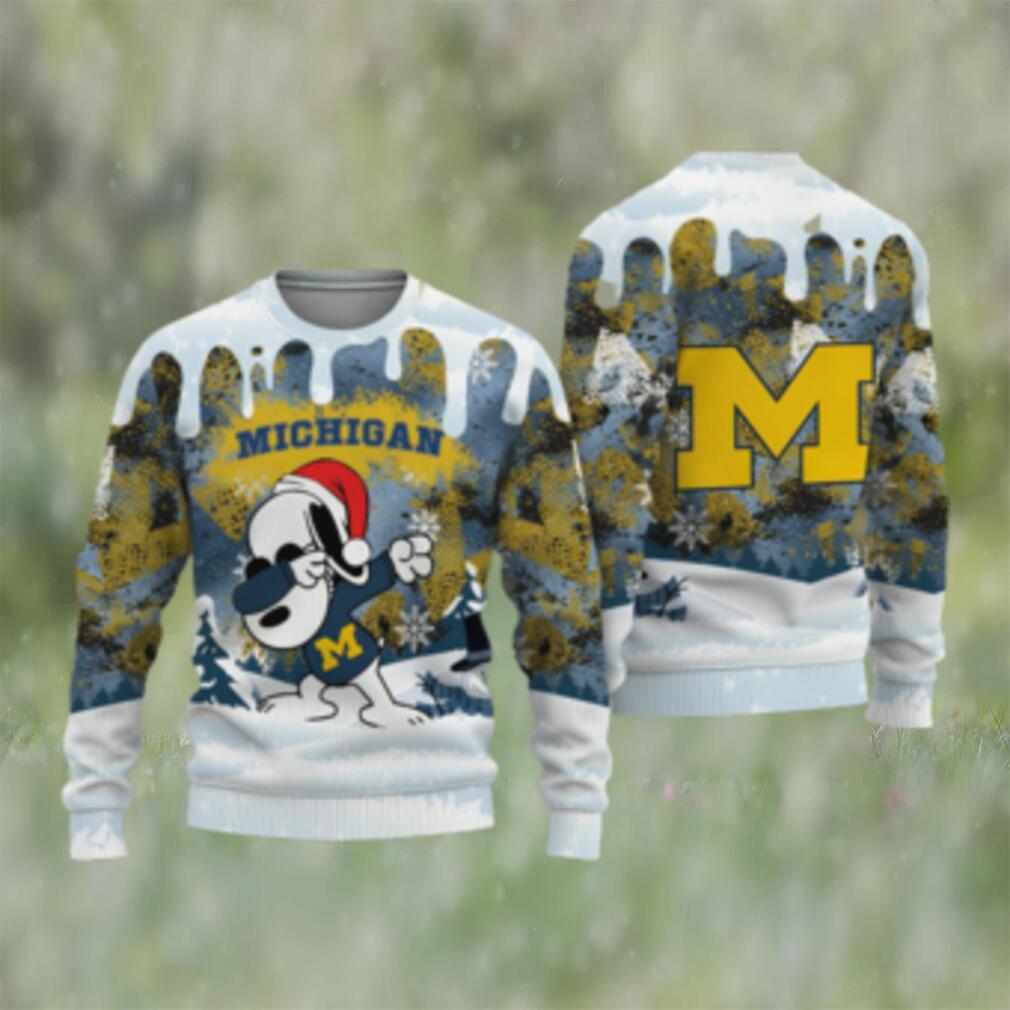 Michigan Wolverines Snoopy Dabbing The Peanuts Sports Football American Ugly Sweater