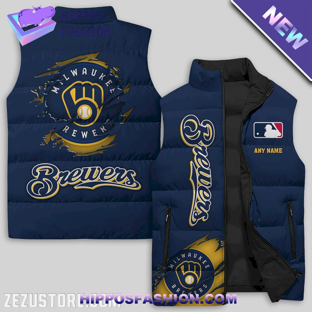 Milwaukee Brewers MLB Personalized Puffer Jacket