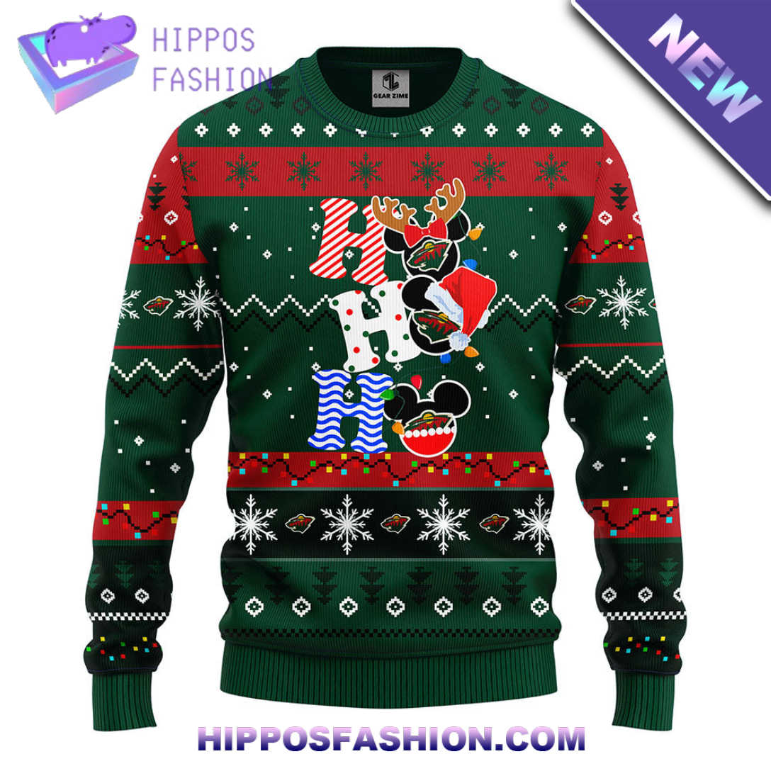 Minnesota Wild Hohoho Mickey Christmas Ugly Sweater OTsc.jpg