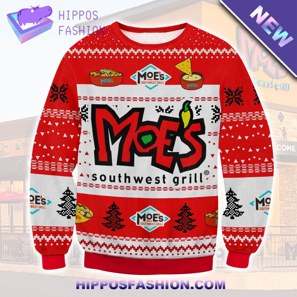 Moes Southwest Grill Ugly Christmas Sweater