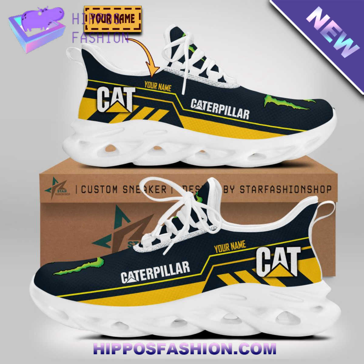 Monster Caterpillar Inc Fashion Custom Name Max Soul Shoes