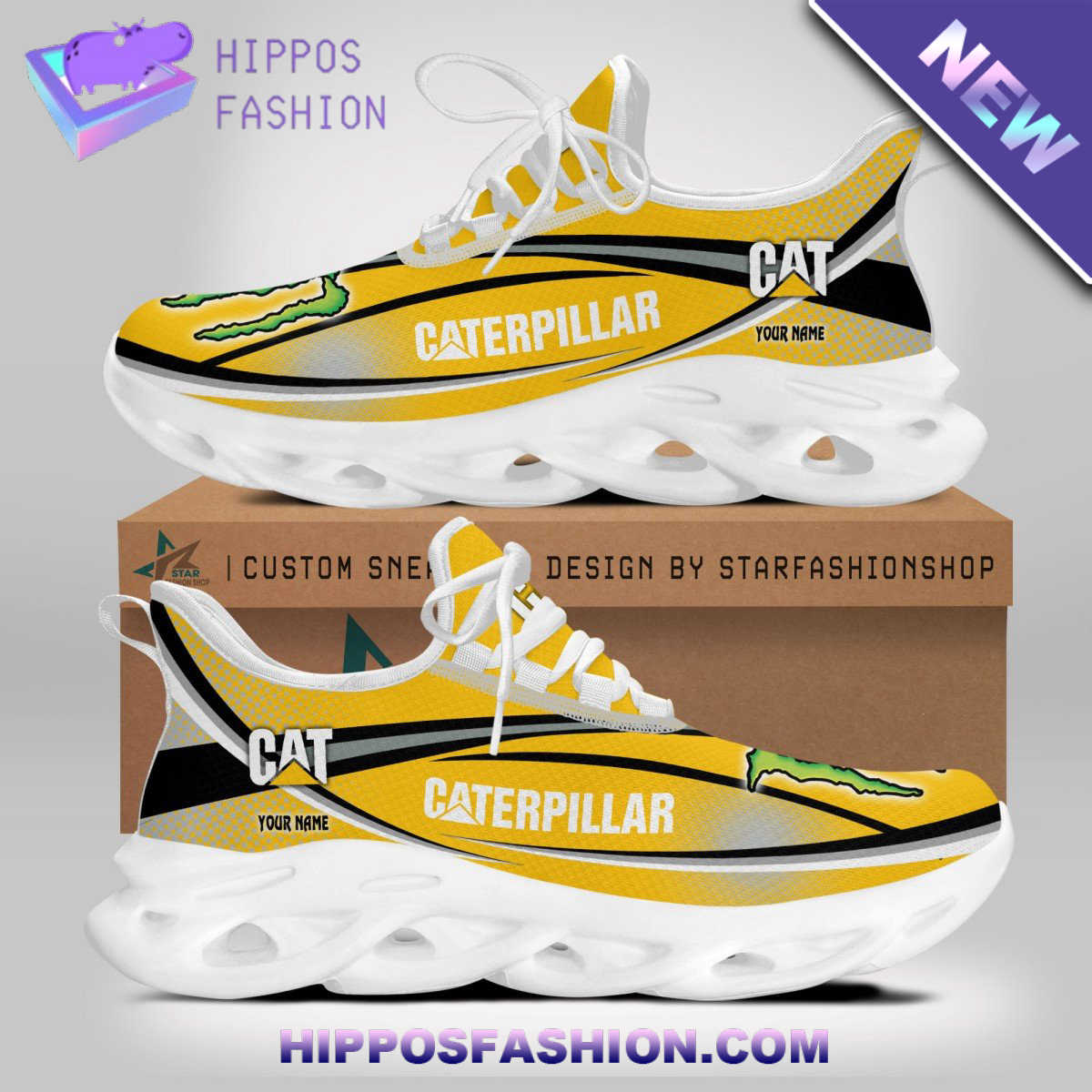 Monster Caterpillar Inc Trending Custom Name Max Soul Shoes