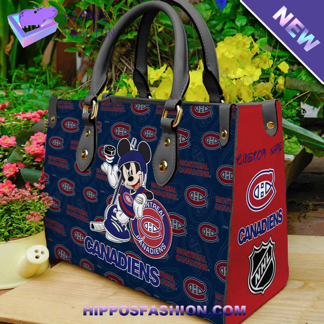 Montreal Canadiens Mickey Women Leather Hand Bag GNvy.jpg