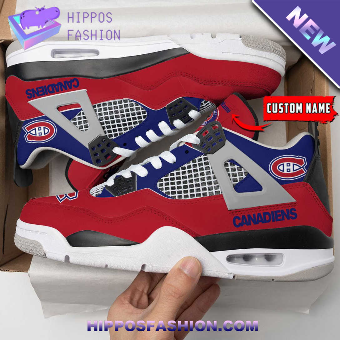 Montreal Canadiens Personalized Air Jordan 4 Sneaker