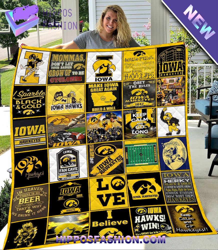 NCAA Iowa Hawkeyes Quilt Blanket