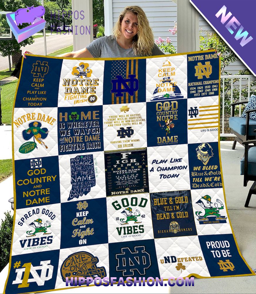 NCAA Notre Dame Fighting Irish Quilt Blanket